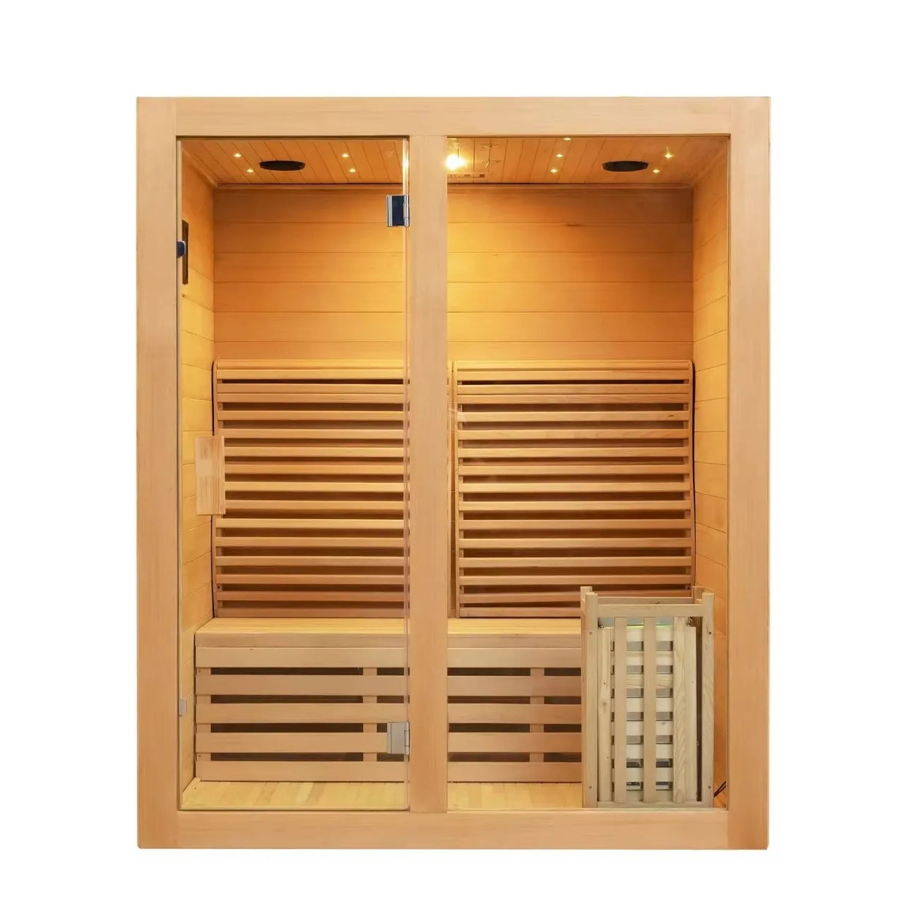 SMARTMAK 2 Person Hemlock Steam Sauna Harvia 3.5kW