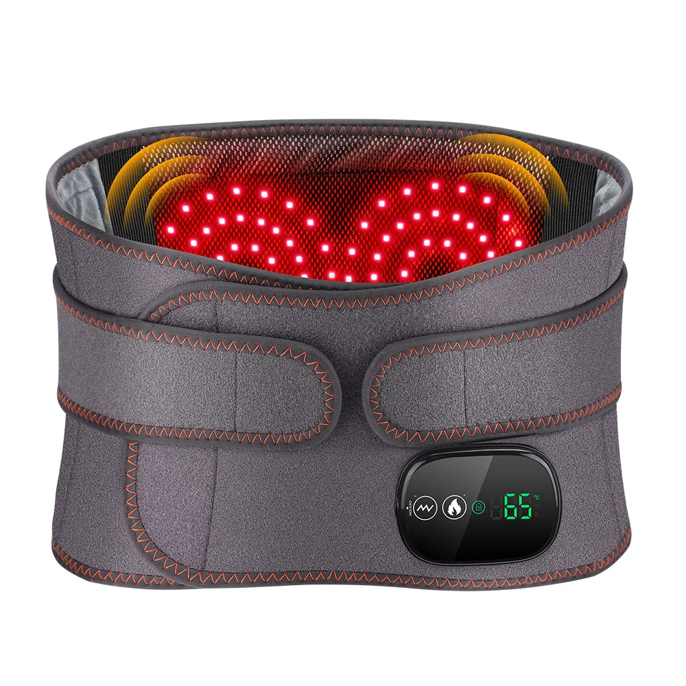 Agdoad Dual Red Light Heating Vibration Waist Massage Belt