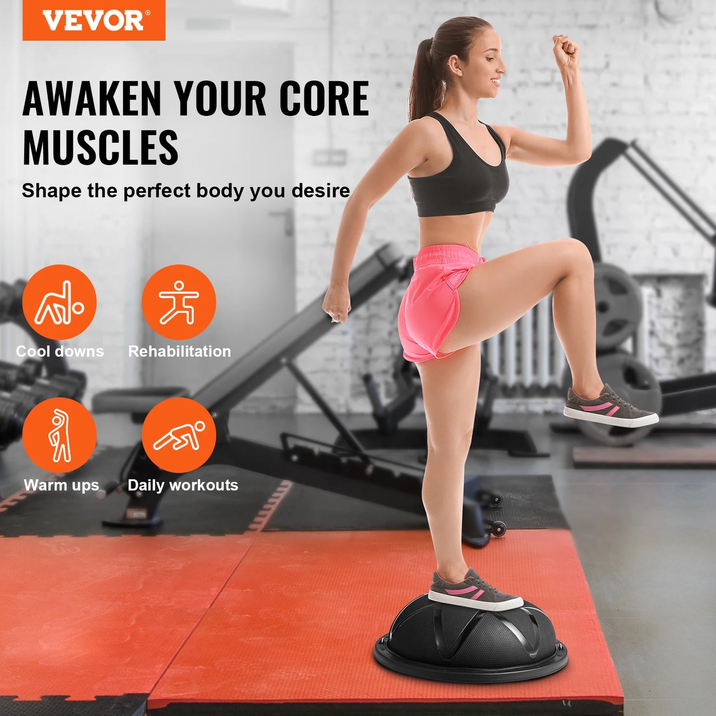 Premium Half Exercise Ball Trainer For Full Body Workouts