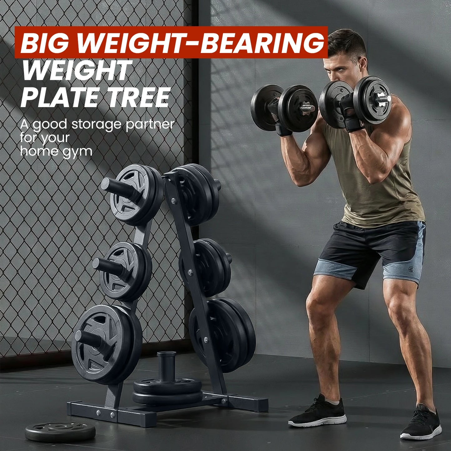 Airhot Heavy Duty Barbell Plate Storage Rack