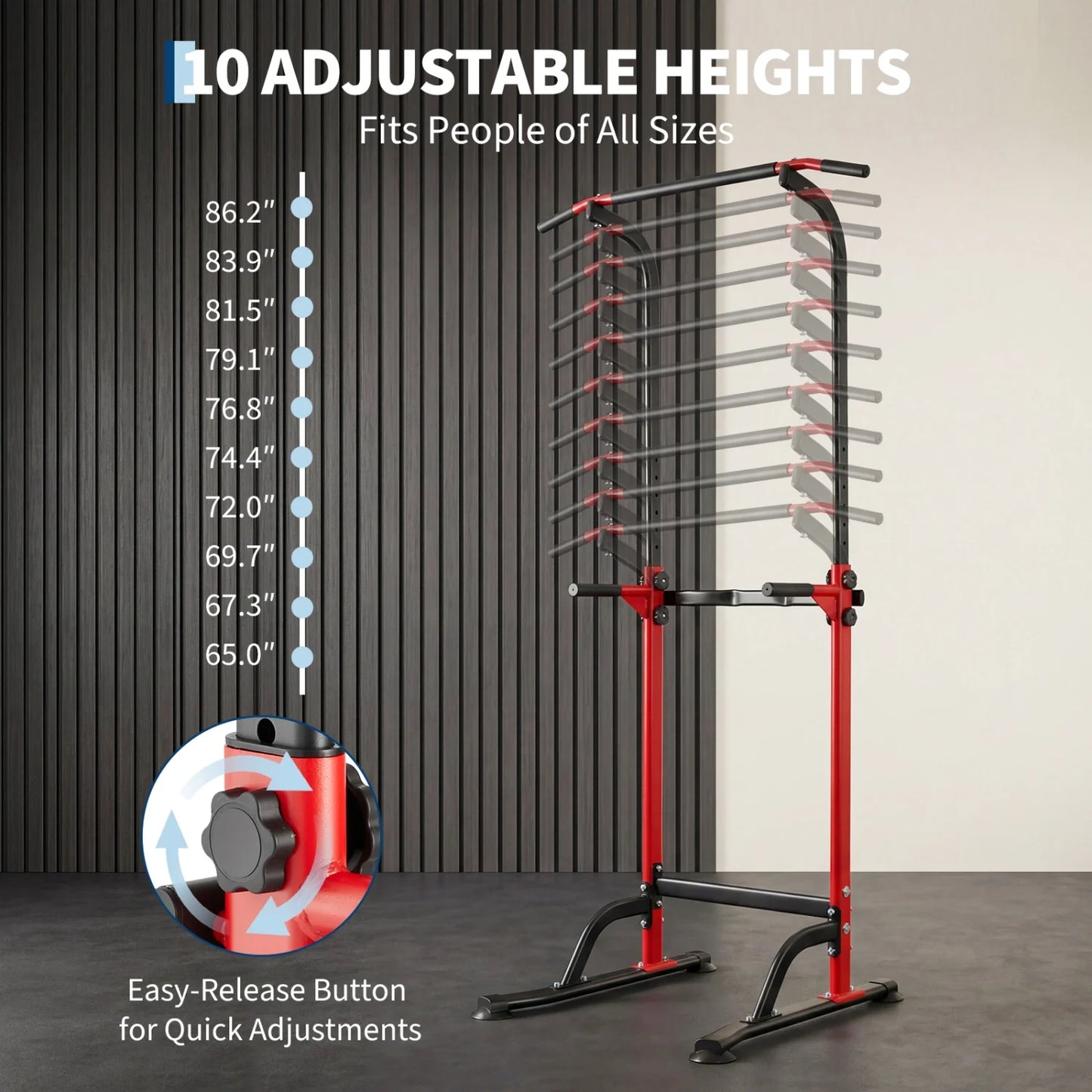 HiMISS Power Tower Pull Up Dip Station