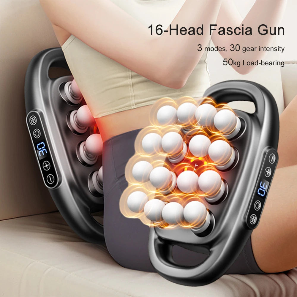 Foreverlily 16 Head Fascia Percussion Muscle Massage Gun