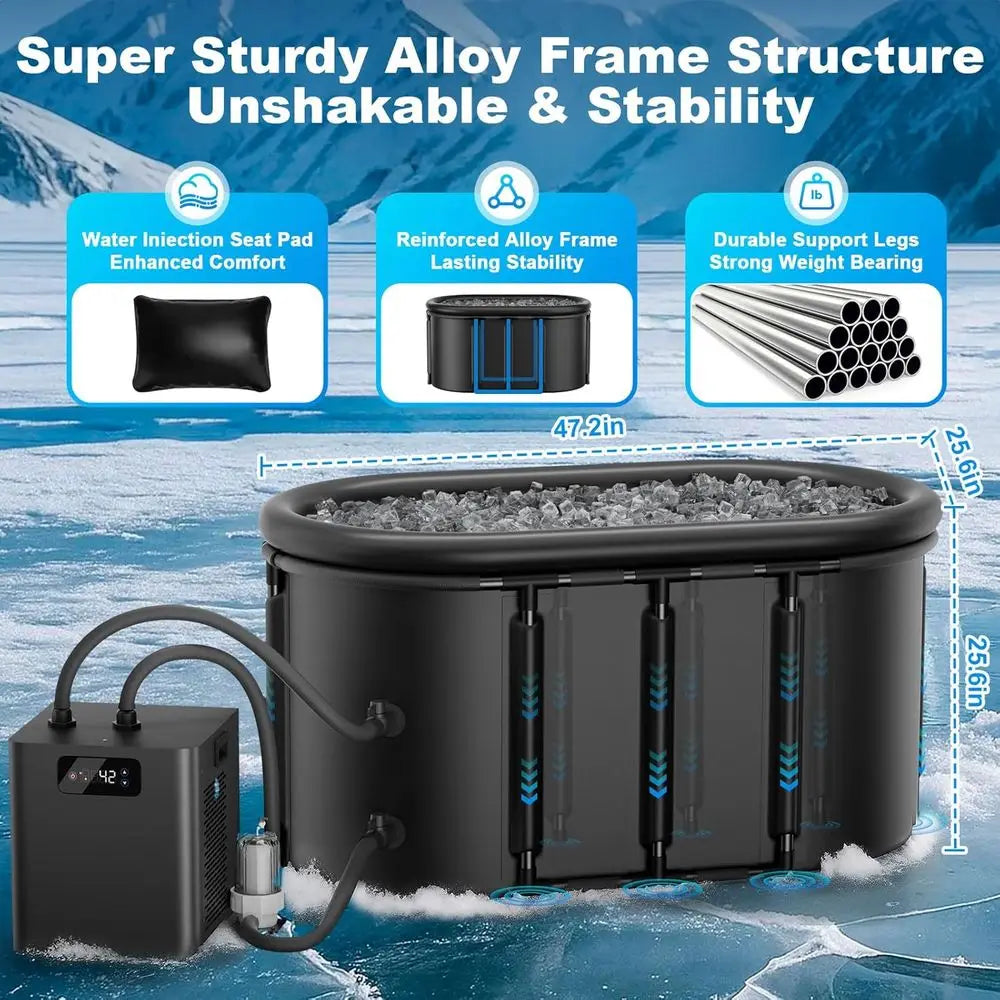Complete Cold Plunge Tub Kit With Chiller Pump For Therapy