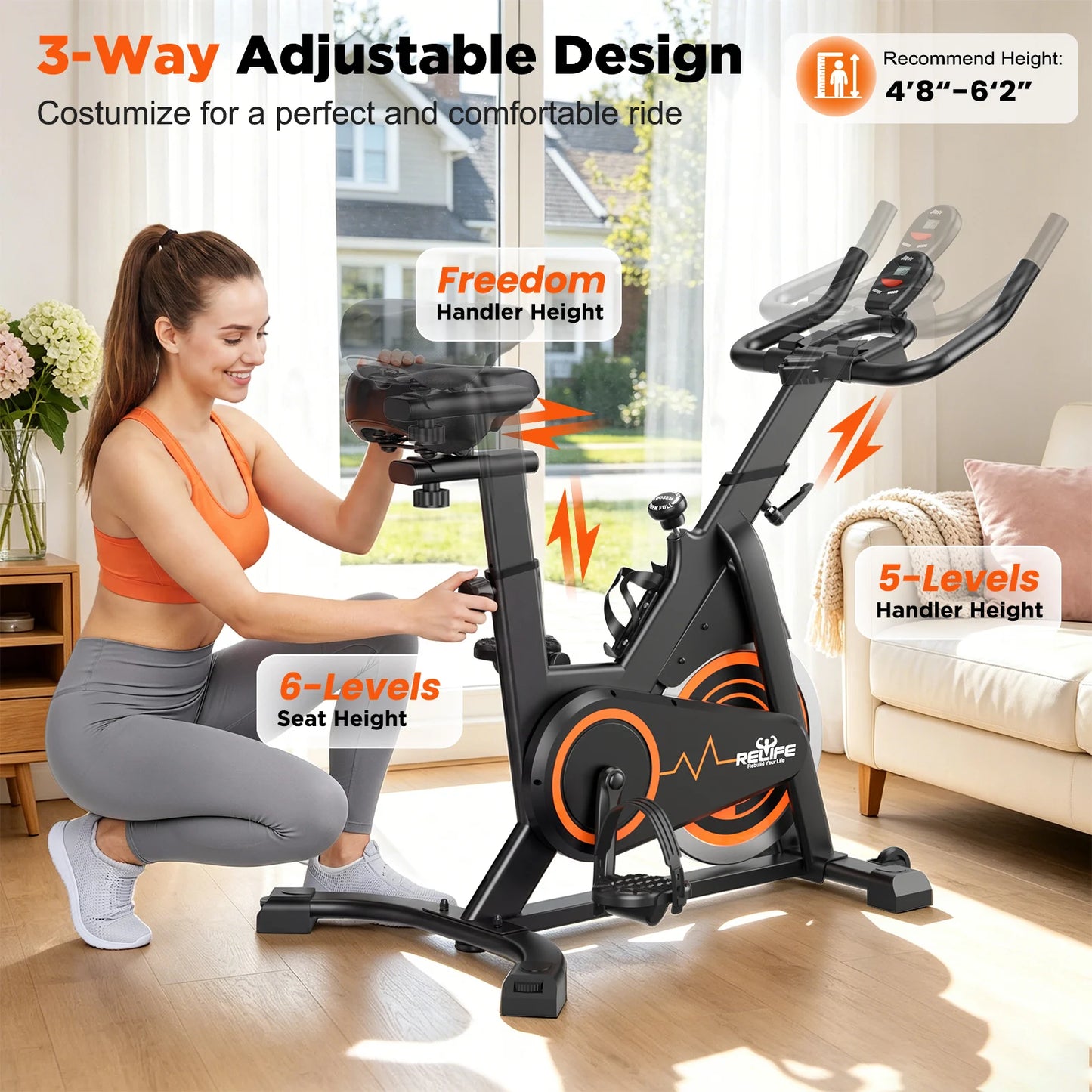 Relife Stationary Exercise Bike Indoor Cycling