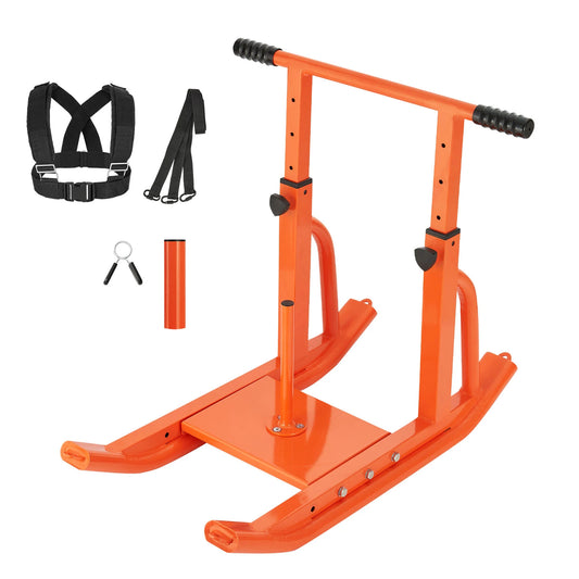 SucceBuy Steel Weight Sled Adjustable Height Fitness